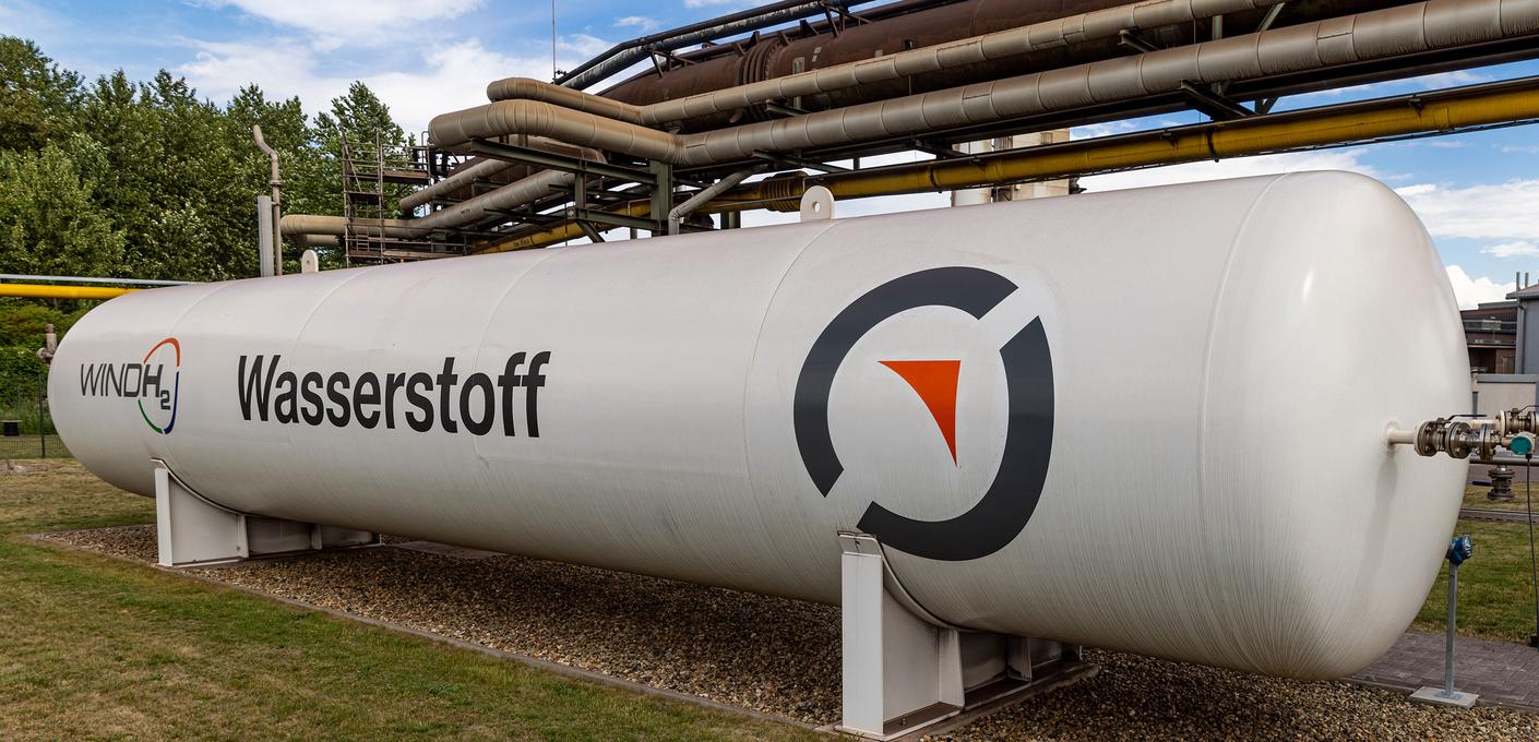 Hydrogen tank at the Salzgitter Flachstahl GmbH site