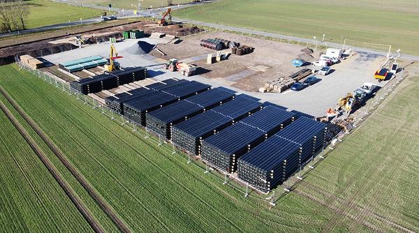 H2ready steel pipes stored in a storage yard.
